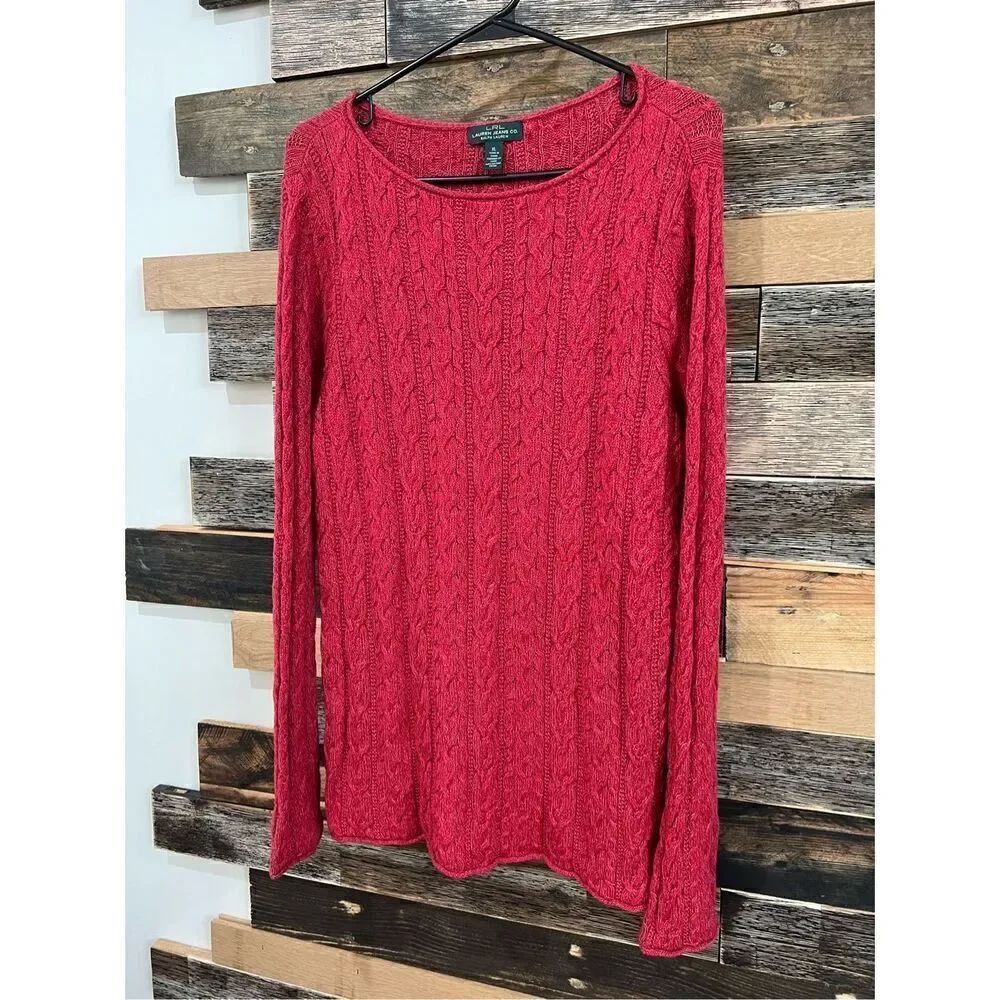 LRL Lauren Jeans Co Ralph Lauren Cotton Sweater Women’s Red Size XL